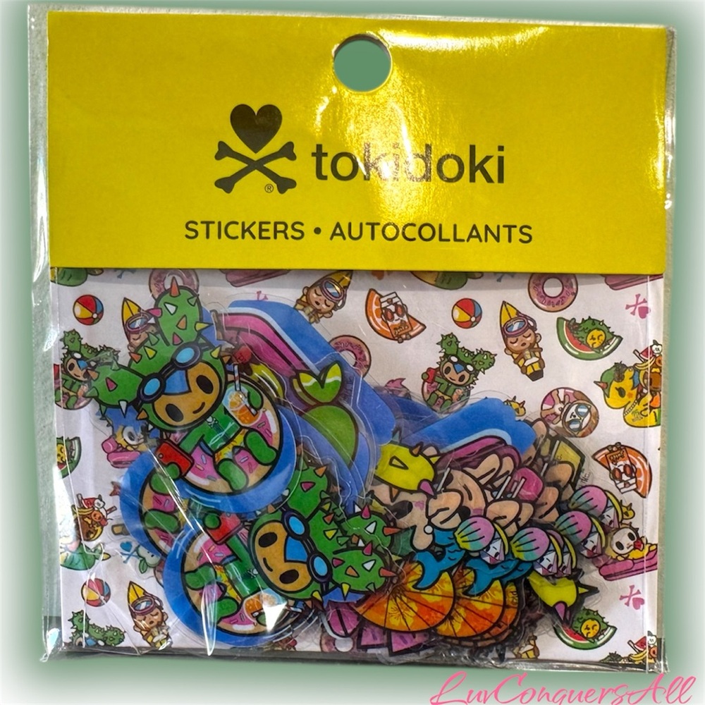 Tokidoki Pool Party Sticker Flakes-yellow